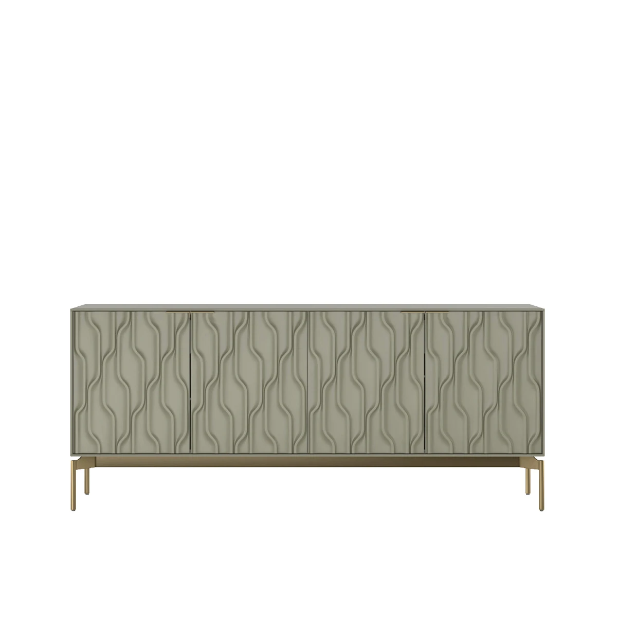 Mesa 7639 Credenza With Brushed Brass Base
