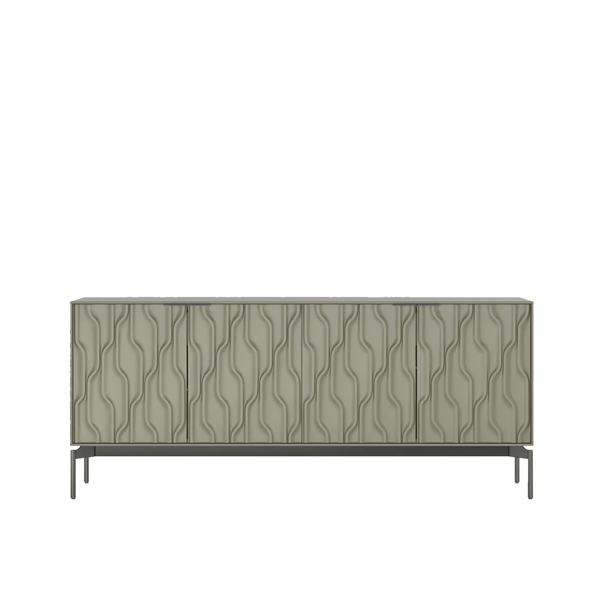 Mesa 7639 Credenza With Brushed Carbon Base