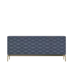 Ripple 7629 Credenza With Brushed Brass Base