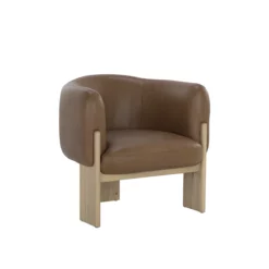 Trine Accent Chair In Leather