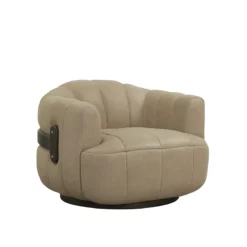 Tadeo Swivel Accent Chair In Sahara Sand