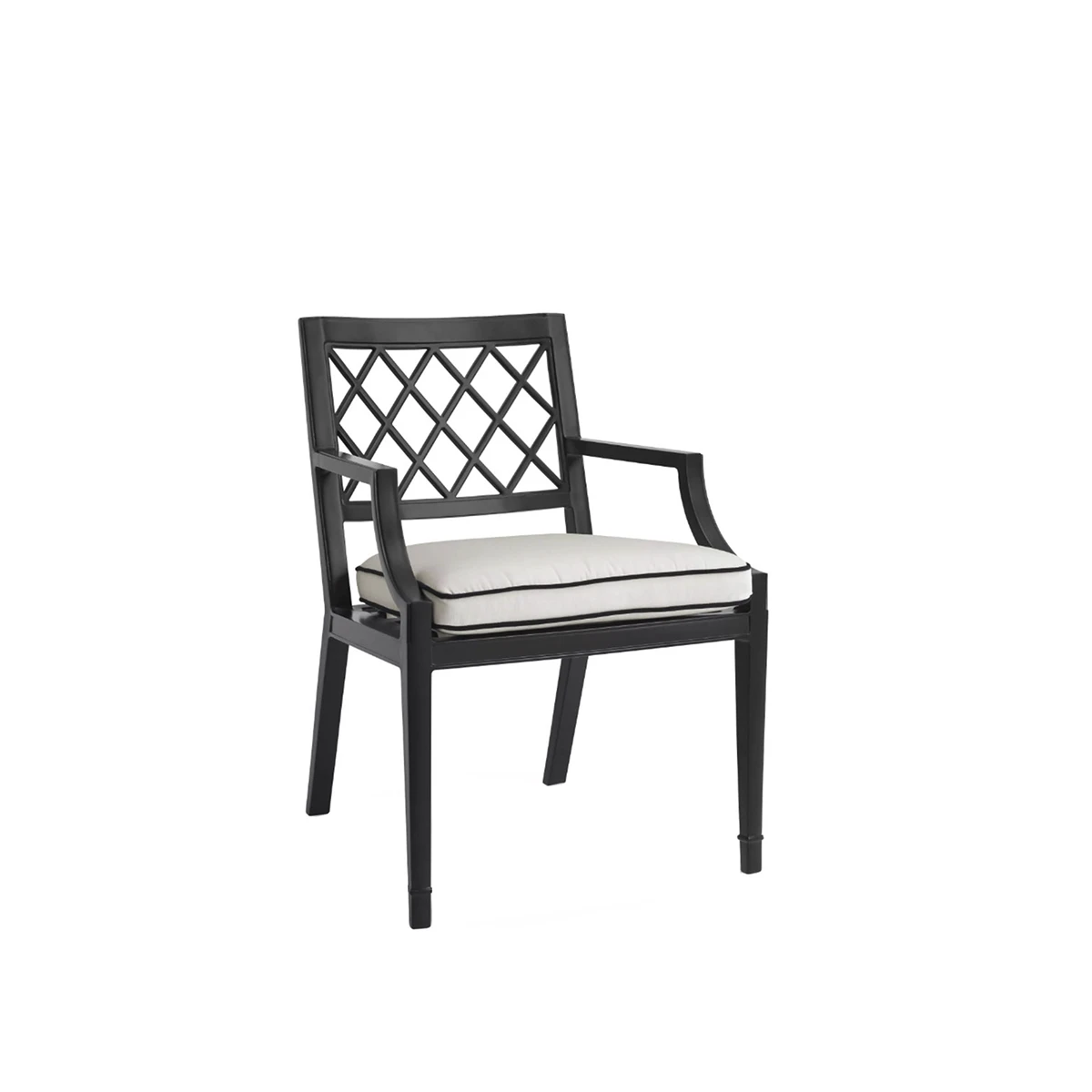 Peyton Dining Arm Chair in Black Finish