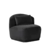 Soraya Swivel Accent Chair In Shadow Grey