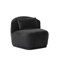 Soraya Swivel Accent Chair In Shadow Grey