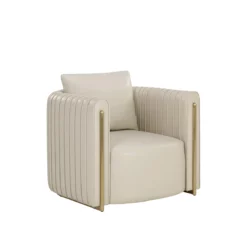 Alix Accent Chair In Faux Leather