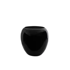River Stone Side Table In Gel Coat Black Finish