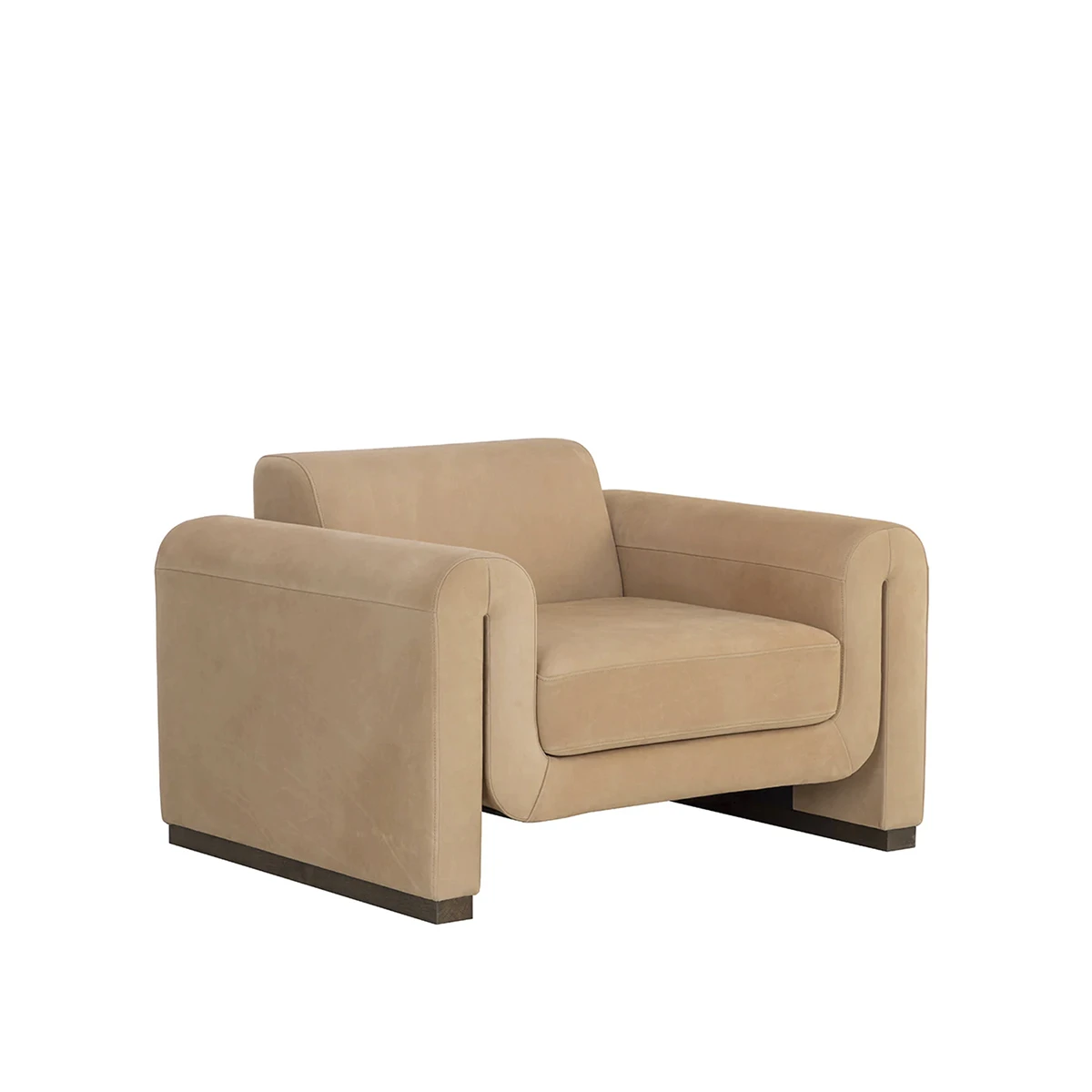 Romer Accent Chair In Nubuck Tan