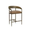 Zanatta Counter Stool In Tan Leather