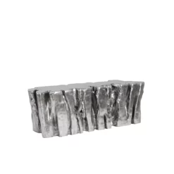 Freeform Bench In Silver Leaf Finish