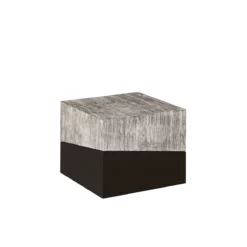 Large Geometry Side Table in Grey Stone