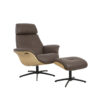 falcon chair brown astro line leather