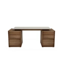 Swan Desk With Two Small Cabinets