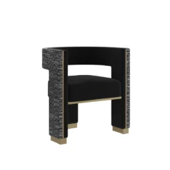 Adamina Dining Chair In Abbington Black