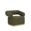Aggie Swivel Accent Chair In Fabric