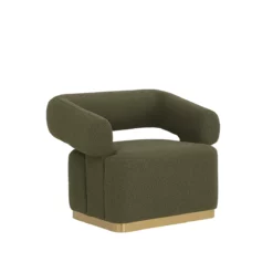 Aggie Swivel Accent Chair In Fabric
