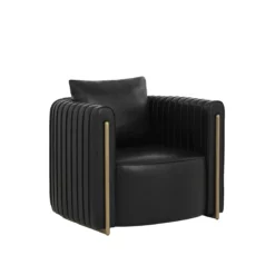Alix Accent Chair In Bonded Leather