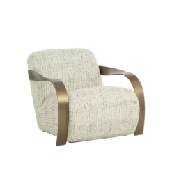 Sonesta Accent Chair With Antique Brass Finish