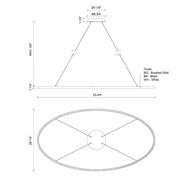 ovale chandelier ()