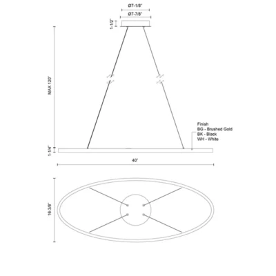 ovale chandelier ()