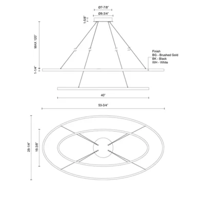 ovale chandelier ()