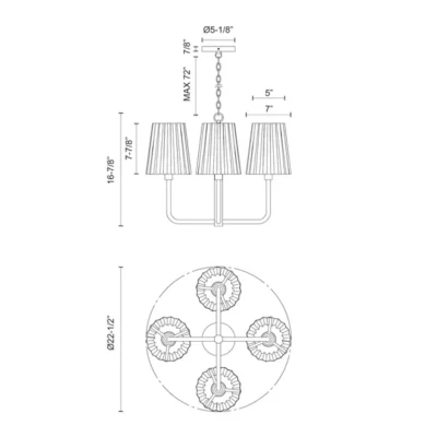 plisse chandelier ()