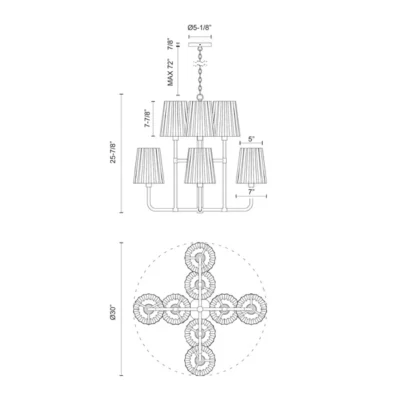 plisse chandelier ()