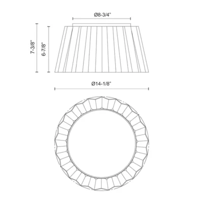 plisse flush mount ()