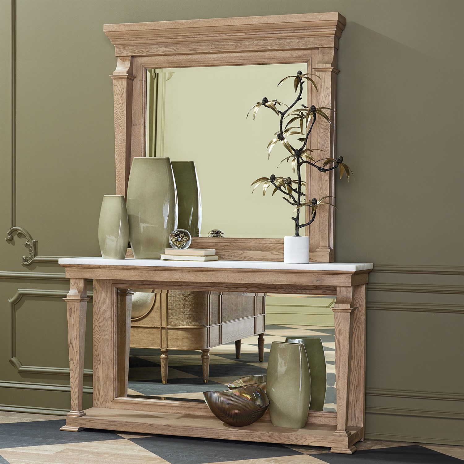 conifer console table