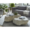cast boulder coffee table