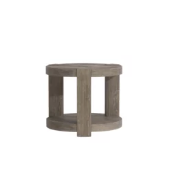 Tribeca Round Side Table In Aurum Finish