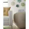 river stone side table