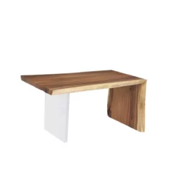 Waterfall Desk With Acrylic Leg