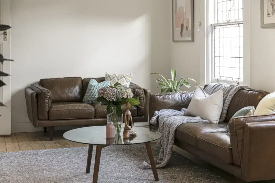 modern leather sofa