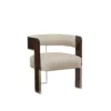 Streamliner Accent Chair In Smoked Bronze Base