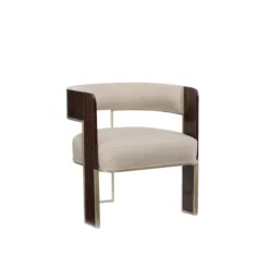 Streamliner Accent Chair In Smoked Bronze Base