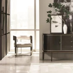Streamliner Accent Chair In Smoked Bronze Base