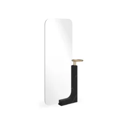 Overlap Dark Floor Mirror