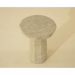 Alternative view of Baldur Side Table In Travertine Look