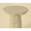 Baldur Side Table In Travertine Look - Image 3