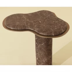 Alternative view of Isolda Side Table In Marble Look