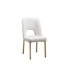 Lotus Dining Chair in Metal Base