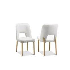 Alternative view of Lotus Dining Chair in Metal Base