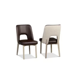 Alternative view of Lotus Dining Chair in Wood Base