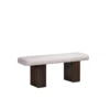 Lotus Wood Bench With Fabric Seat - Image 3