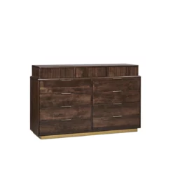 Lotus 11-Drawer Metal Base Dresser