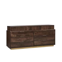 Lotus 9-Drawer Metal Base Dresser