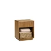 Lotus 1-Drawer Wood Base Nightstand