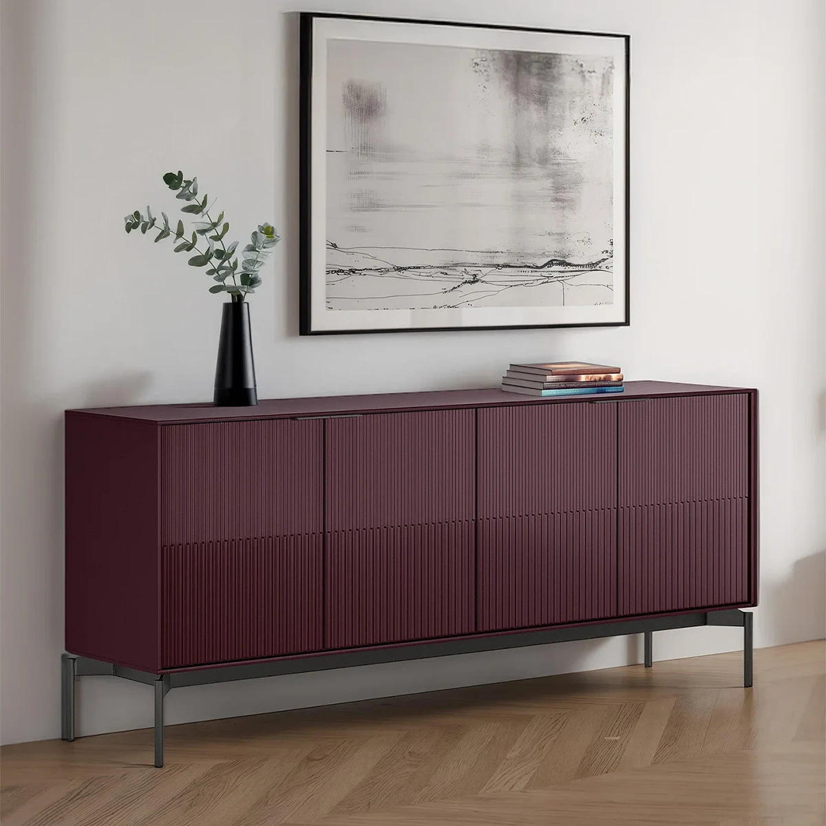 Zig 7649 Credenza With Brushed Carbon Base - Image 3
