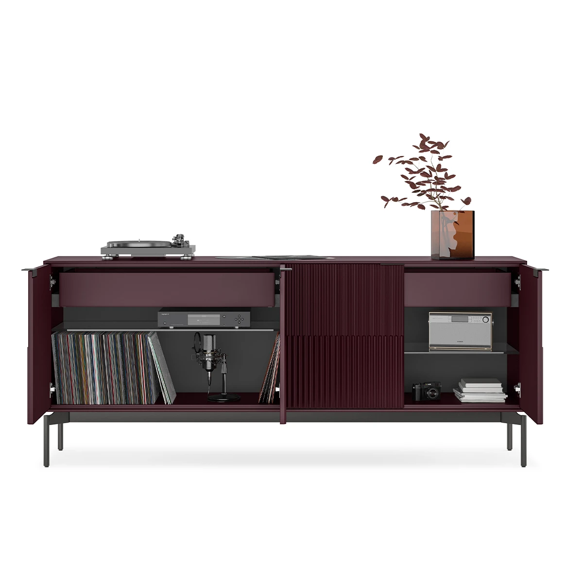 Zig 7649 Credenza With Brushed Carbon Base - Image 6