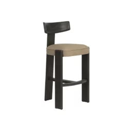 Horton Bar Stool in Dark Brown Finish